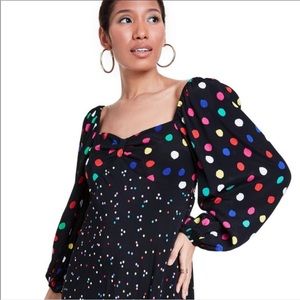 Rainbow Polka Dot Dress